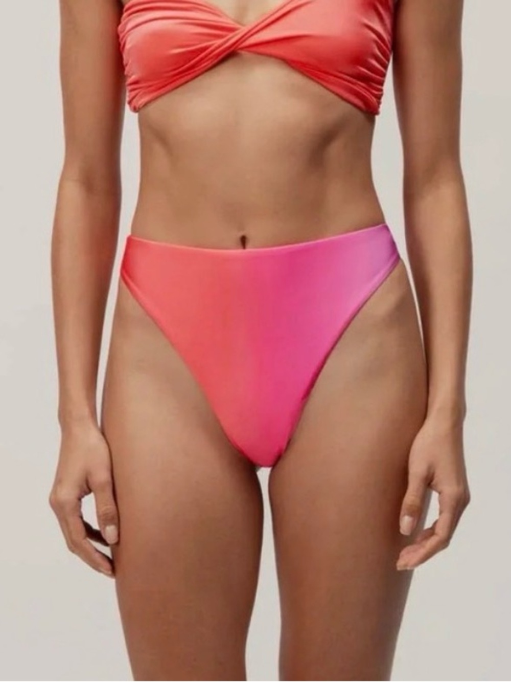 Baobab Collection Ombre Red Pink Bandeau Bikini Set